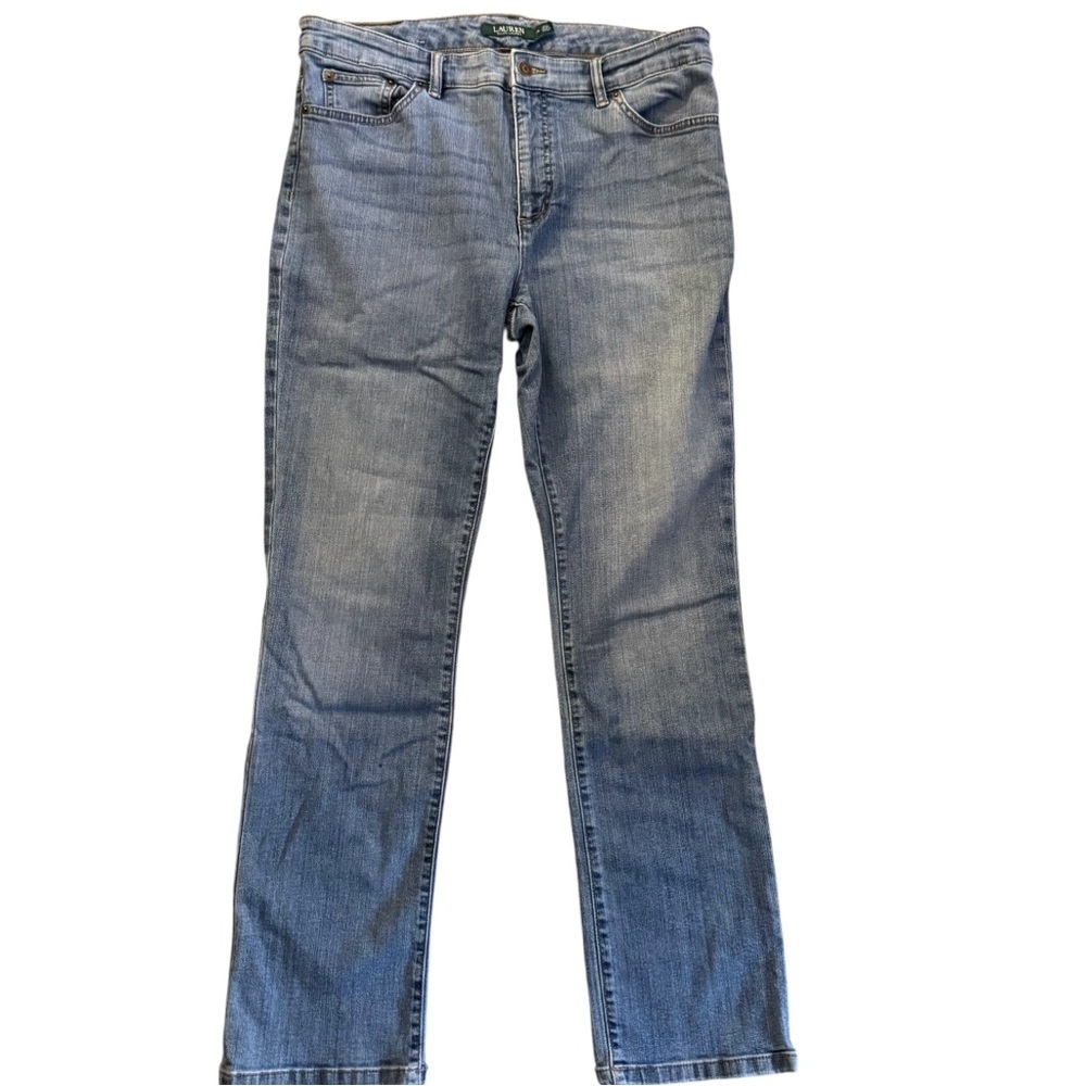 Lauren Ralph Lauren Women’s Straight Leg Jeans Size 14 Medium Wash Denim